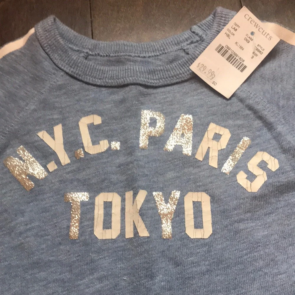 Crewcuts set sweatshirt and shorts Sz 3 NYC Paris‎